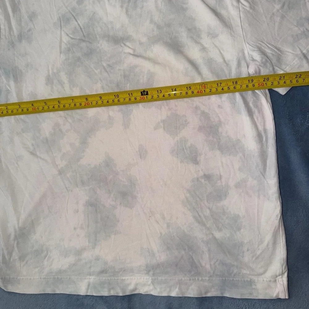 Zara White tie-dye cotton t-shirt